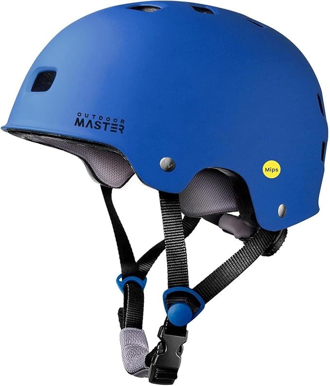 OutdoorMaster MIPS Skateboard Cycling Helmet for Adults - Lightweight, Ventilated Multi-Sport Helmet with Two Removable Liners for Scooter, Roller Skating, Inline Skating, Rollerblading