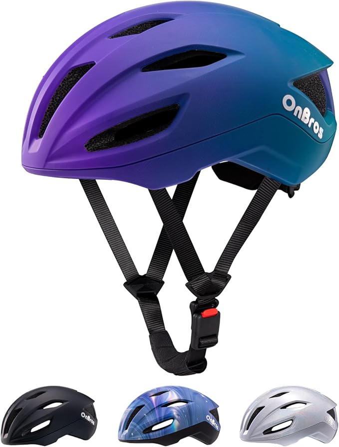 Adult Cycling Bike Helmet, OnBros Lightweight Unisex Bicycling Helmets for Men and Women, Adjustable Fit CPSC Certified Bicycle Helmet