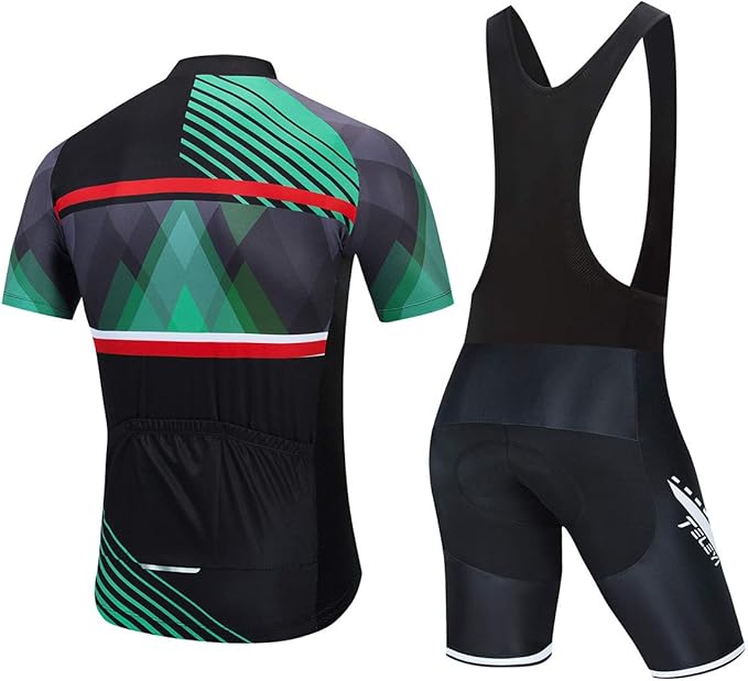 Men's Cycling Jersey Set, Summer Mountain Bike Clothing Short Sleeved Riding Jerseys