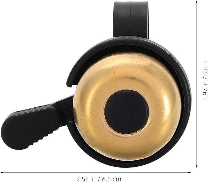 Vintage Bike Bell for Mountain Bikes Mini Adjustable Bicycle Handlebar Bell Retro Cycling Accessory Gold Color