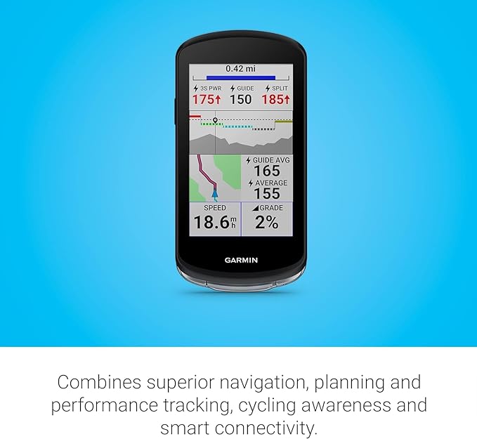 Garmin Edge 1040, GPS Bike Computer, On and Off-Road, Spot-On Accuracy, Long-Lasting Battery