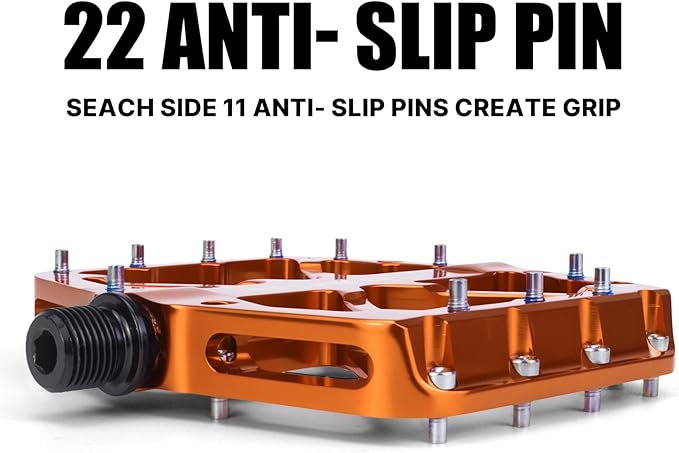 Bike Pedals 9/16" Lightweight Non-Slip Bicycle Platform Pedals - Fits Most Adult Bikes & Mountain Bikes &MTB, Road Bikes and Slip-Resistant Design