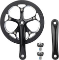 ZUKKA Bicycle Crankset 42/46/52 Teeth Aluminum Alloy Crankset with Double Chain Cover 170mm Arm for MTB Mountain Bike Compatible with 6/7/8/9/10 Speeds Bike Square Type