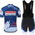 Men's Cycling Jersey Set Road Bike Shorts Sleeves Jersey Zipper Pokcet Bib Shorts with 20D Gel Pad Biking Clothing Sets