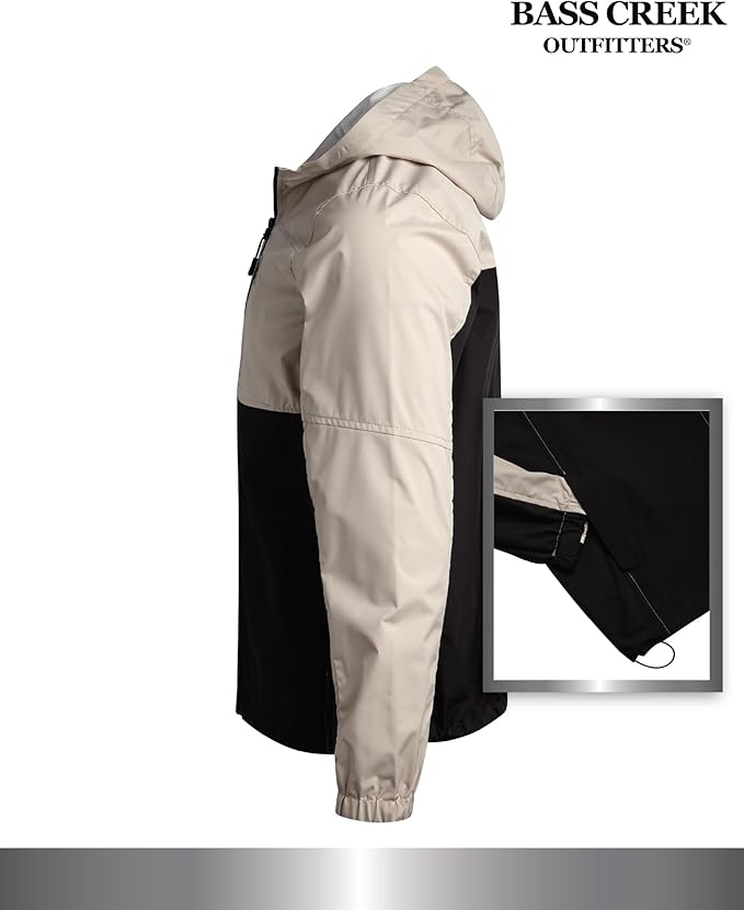 Bass Creek Outfitters Mens Windbreaker - Lightweight Mens Rain Jacket for Running Cycling Hiking with Hood