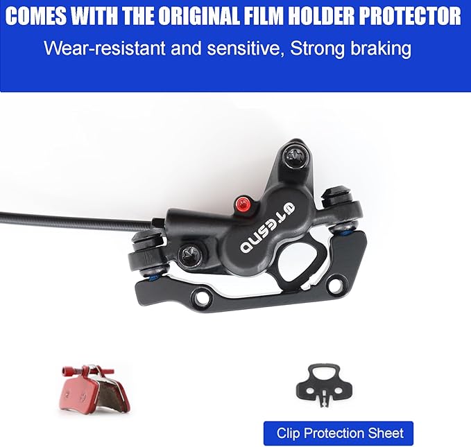 MTB Hydraulic Disc Brakes Set Left Front 800mm Right Rear 1400mm with 160mm Rotors,Aluminum Oil Pressure Calipers Levers for Mountain bike E-Bike Fat Bike Road Bike