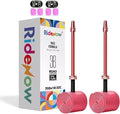2 Pack RideNow TPU Inner Tubes 700C x 18-32C / 32-47C with 45mm/65mm/85mm Metal Presta Valve, Removable Valve Cores for All Road or Gravel Bike (Include Bike Tube Patch Repair Kit)