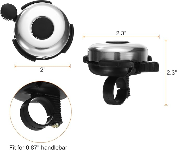 HARFINGTON Bike Bell Aluminum Classic Bicycle Bell with Loud Crisp Clear Sound Bike Ring Bell Bike Accessories for Adults Children Road Mountain Bike