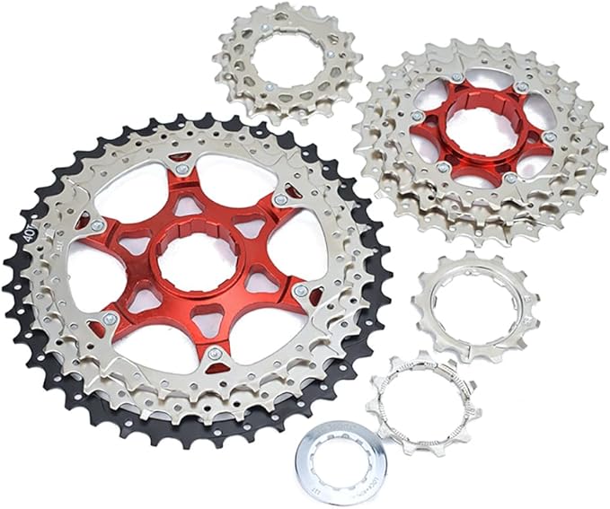 VG SPORTS 8/9/10/11/12 Speed Ultra-Light Bike Cassette for Mountain Bike 11-40T/11-42T/11-46T/11-50T/11-52T MTB Cassette Lightweight Aluminum Bracket Cassette