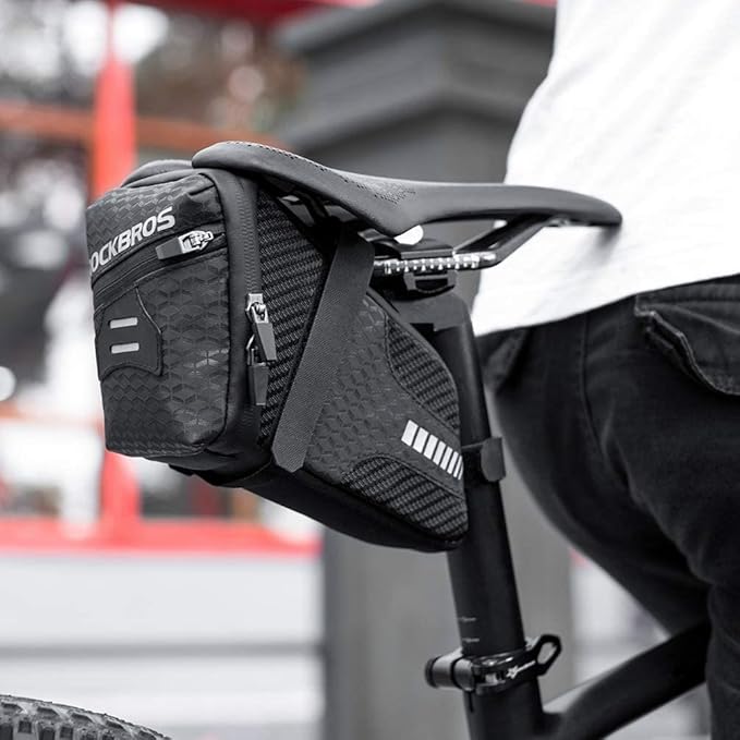 ROCKBROS Bike Saddle Bag - Seat Bag 1.5L Bicycle Bag Cycling Accessories Storage Pouch Wedge Pack for Mountain & Road Bike