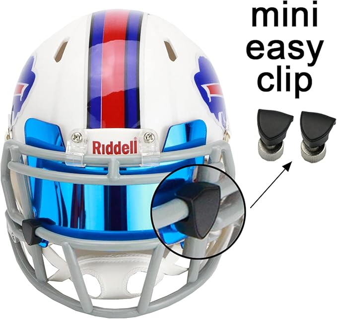 Mini Football Helmet Visor Clear with Clips Universal Fit for Collectors and Display