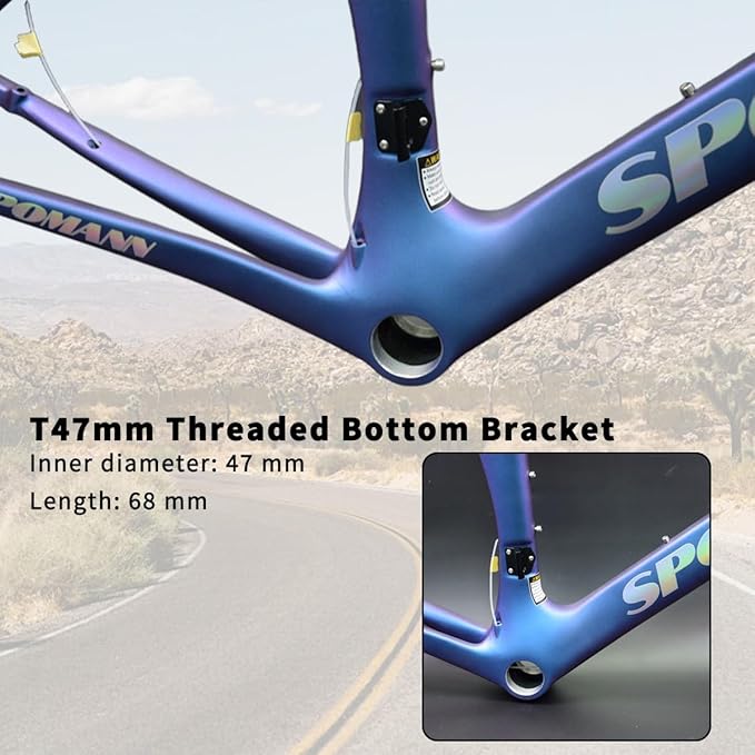 700C Road Bike Frameset 49/52/54/56/58cm Carbon Fiber Bikes Frame Thru Axle 100/142mm Disc Brake Frames Internal Routing