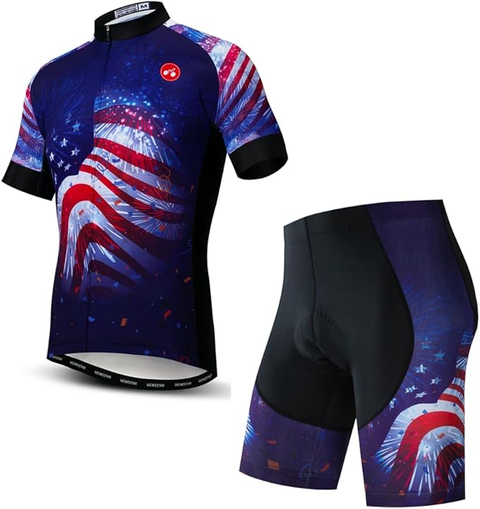 Cycling Jersey Men Set Road Short Sleeve Quick Dry Bike Padded Cycling Clothing Suit Bicycle Wear Summer