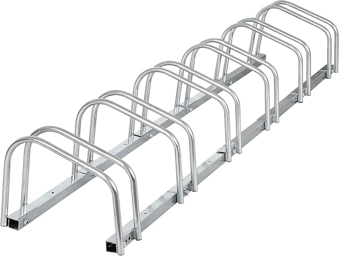 ZENY 6 Bike Rack Bicycle Floor Parking Stand for Mountain Bike Road Bike Indoor Outdoor Garage, Adjustable Bicycle Storage Organizer Stand