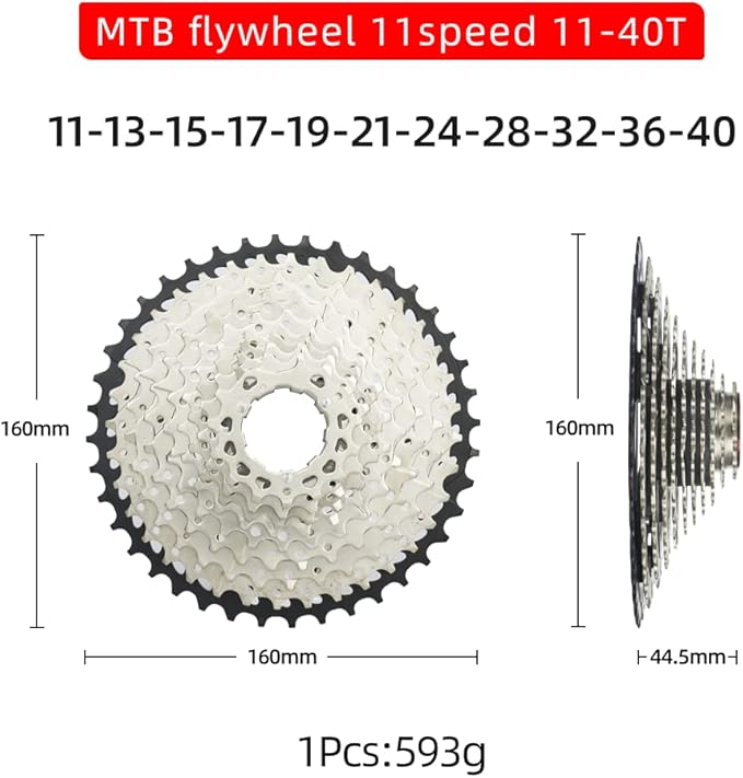 CYSKY 8/9/10/11/12-Speed Cassette 11-25T/28T/32T/34T/36T/40T/42T/46T/50T/52T Bike Sprocket Freewheel Compatible with Shimano, Sram HG Hub, Fit for Mountain Bike, Road Bike, MTB Cassette
