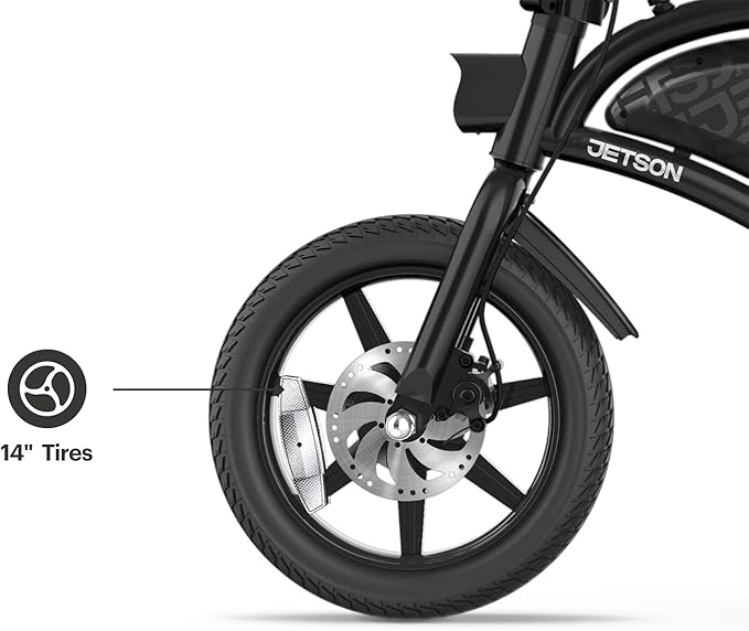 Jetson Bolt Electric Bike, Foot Pegs, Easy-Folding, Built-in Carrying Handle, Twist Throttle, Cruise Control, Up to 15.5 MPH, Range Up to 15 Miles, Ages 13+