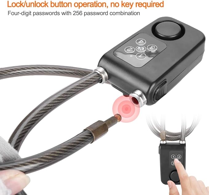 Lock -110dB Smart Password Lock Anti-Theft Alarm Lock Smart Lock
