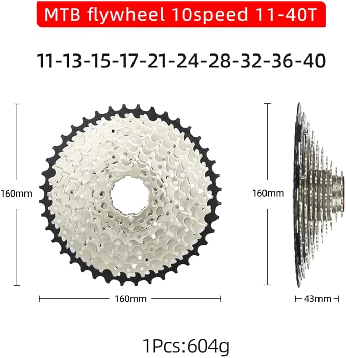 CYSKY 8/9/10/11/12-Speed Cassette 11-25T/28T/32T/34T/36T/40T/42T/46T/50T/52T Bike Sprocket Freewheel Compatible with Shimano, Sram HG Hub, Fit for Mountain Bike, Road Bike, MTB Cassette