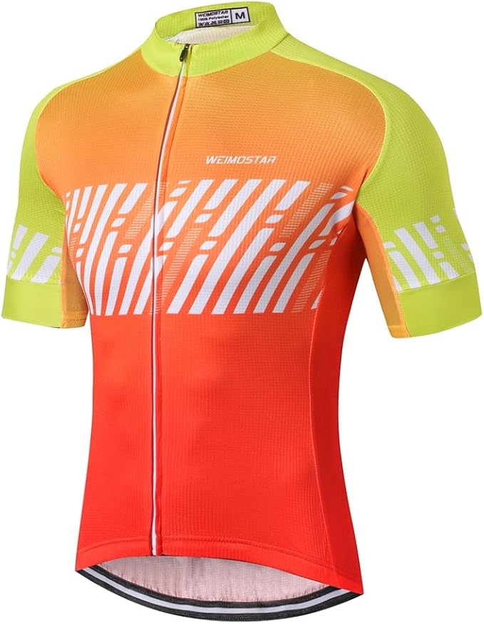 Weimostar Men's Cycling Jersey Men Mountain Bike Jerseys Short Sleeve Tops S-5XL