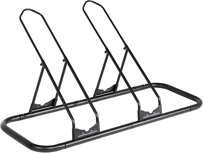 CyclingDeal Bike Rack Floor Parking Bike Stand for up to 6 Bicycles | Indoor, Home & Garage Storage Rack | Stable & Secure Bicycle Stand w/ Tire Grooves Up to 29", Holding Plates & Custom Spacing
