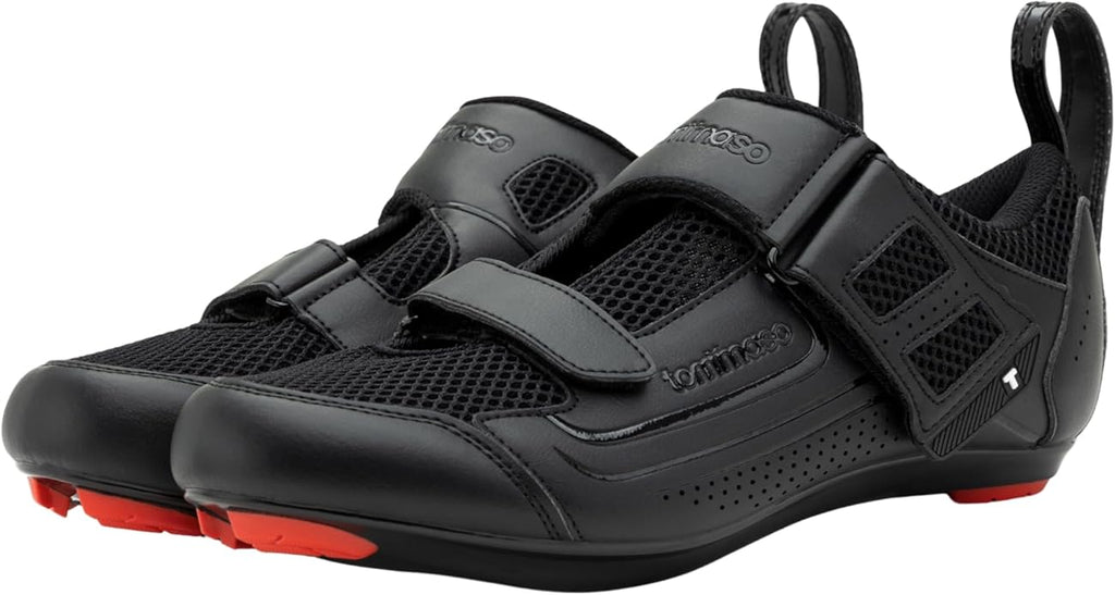 Tommaso Veloce II Cycling Shoes - Ride in Style - Peloton Shoes Triathlon Road Bike Indoor Cycling Men Women Compatible with Look Delta SPD SPD-SL Cleats White Black