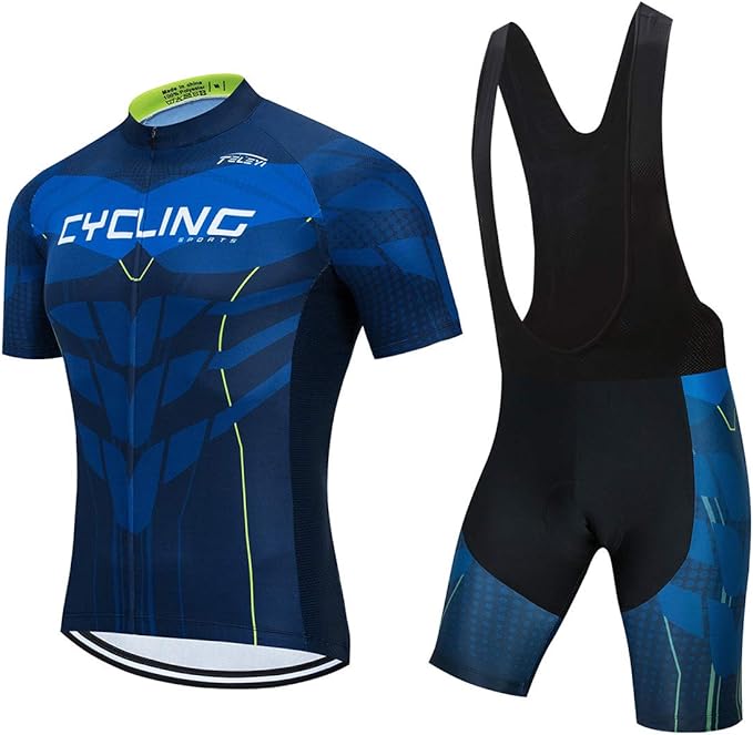 Men's Cycling Jersey Set, Summer Mountain Bike Clothing Short Sleeved Riding Jerseys
