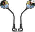 2 Pcs Bike Mirror Handlebar Mount 360° Adjustable Rotatable Rear View Mirror with HD Wide Angle Glass Convex Lens Easy to Install cycling Accessory Ideal for Mountain Road Bike Electric Bicycle