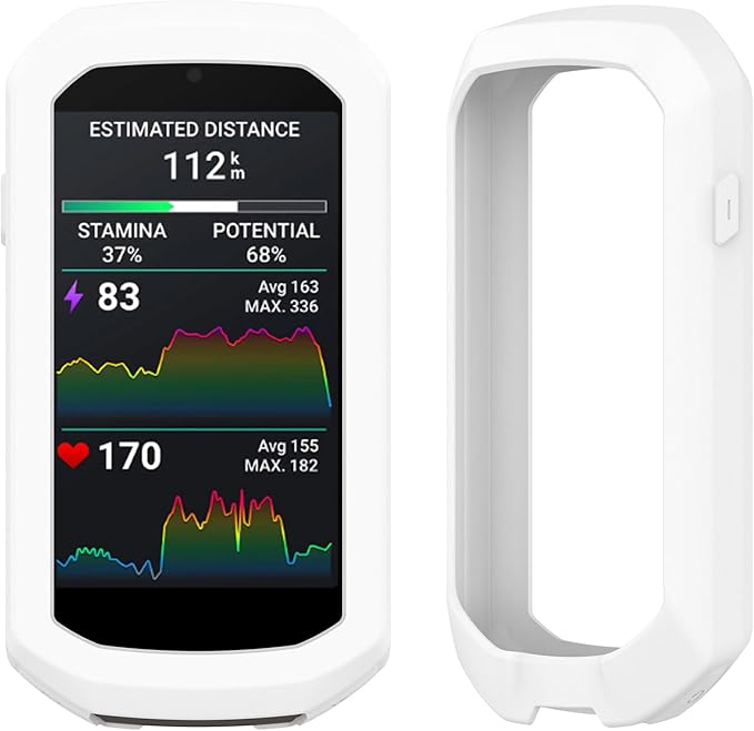 Garmin Edge 1050 Premium Cycling Computer Bundle - Color Touchscreen, Built-in Speaker, Training & Group Ride, Road Alerts with PlayBetter Silicone Case (White), Screen Protectors, Tether & More