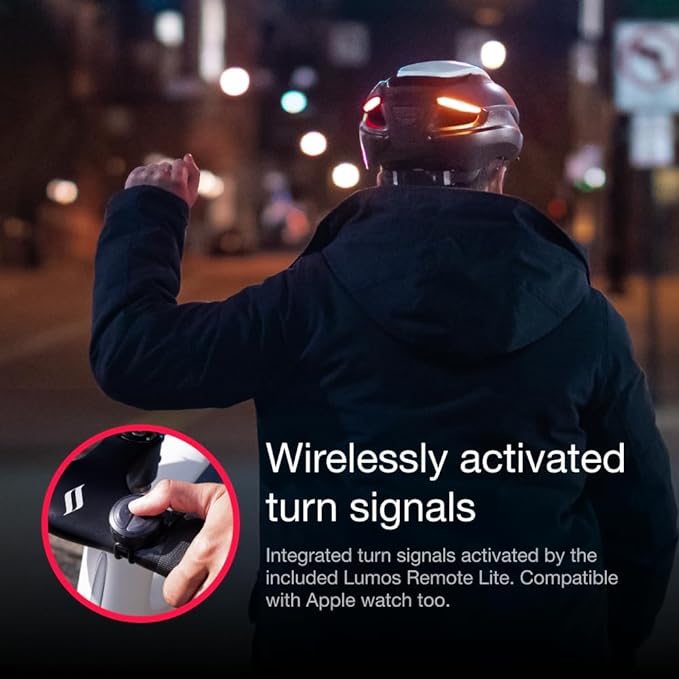 Lumos Ultra Smart Bike Helmet | Customizable Front and Back LED Lights with Turn Signals | Road Bicycle Helmets for Adults: Men, Women