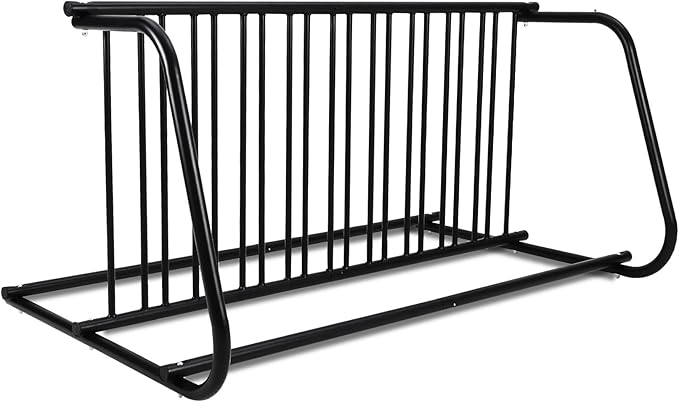10 Bike Rack, 61 in Length Powder-Coated Steel Commercial Grid Bike Rack for Garages Streets Yards School Bike Events (Double Side)
