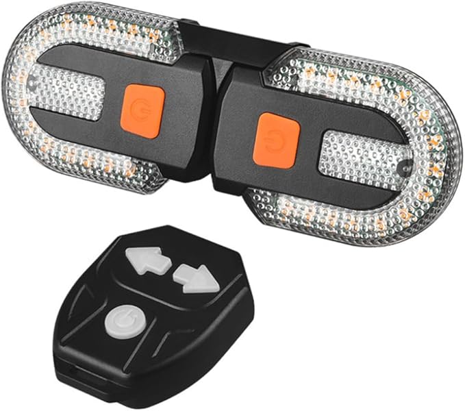 Bike Turn Signals, Bicycle Turn Signals Back with Wireless Remote Control, Rechargeable LED Rear Bike Light, IPX44 Waterproof Bike Safety Light for Night