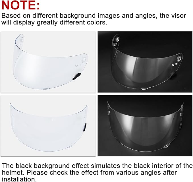 PSLER Qualifier Visor- Qualifier DLX Helmet Visor Motorcycle Face Shield Accessories Replacement for Bell Qualifier/Star/Vortex/RS-1/Revolver,Clear