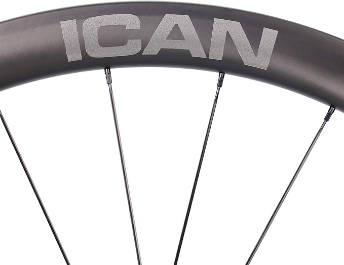 ICAN G40/G50 1320g/1375g Carbon Gravel Bike Disc Wheelset 700C Hooked Rimset 25mm Inner Width 36T Ratchet Hub