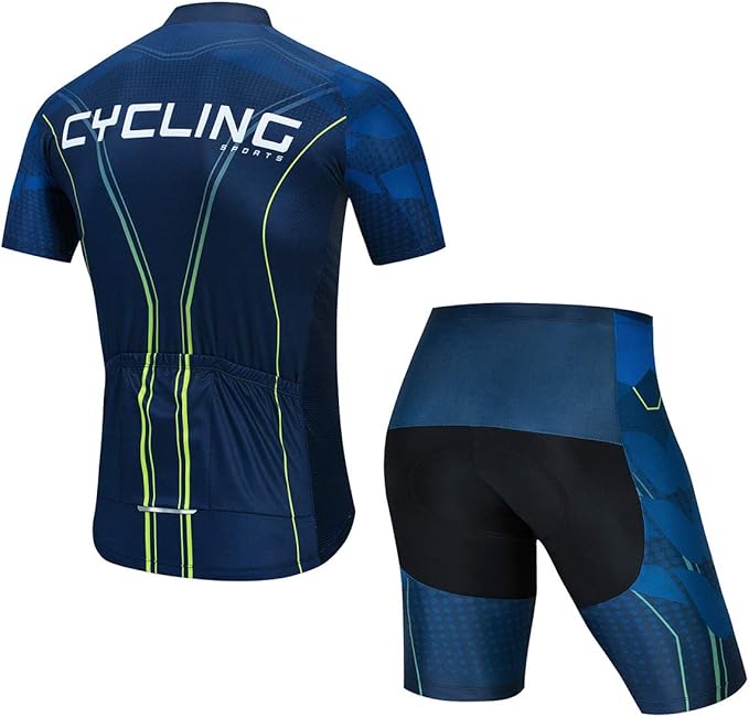 Men's Cycling Jersey Set, Summer Mountain Bike Clothing Short Sleeved Riding Jerseys