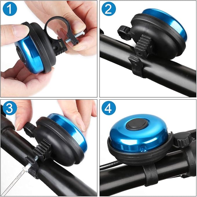 Accmor Classic Bike Bell, Aluminum Bicycle Bell, Loud Crisp Clear Sound Bicycle Bike Bell for Adults Kids