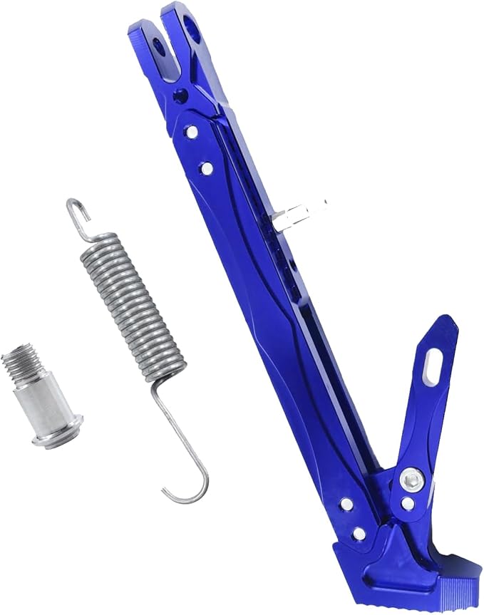 Universal Motorcycle Kickstand Adjustable Foot Side Support Parking Kickstand for Electric Motorbike Parking Foot Side Support Stand (Blue-260-300)