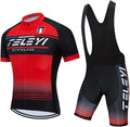 Men's Cycling Jersey Set, Summer Mountain Bike Clothing Short Sleeved Riding Jerseys