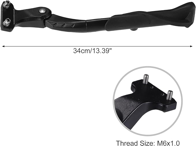 X AUTOHAUX Fit 24-29 Inch Bicycles Adjustable Bicycle Stand with Central 2 Holes Non-Slip Side Stand Kickstand Bicycle for Mountain Bike E-Bike Trekking