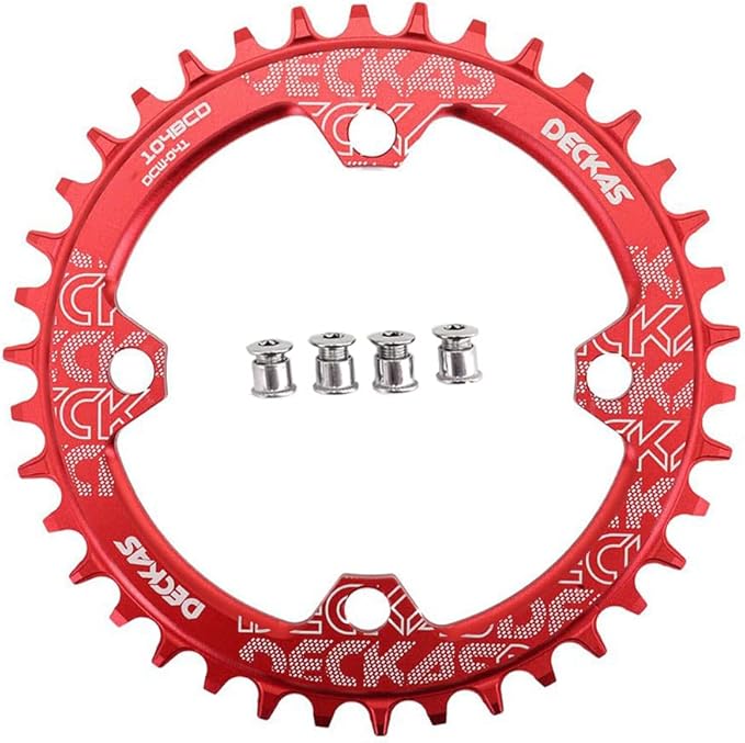 DJC Bike Chainring 104mm BCD Round/Oval MTB 104BCD 30T to 52T 7/8/9/10/11/12 Speed Narrow Wide Tooth Aluminum 7075 Super Lightweight 30T 32T 34T 36T 38T 40 42 DH XC Trail Fat Bike Ebike