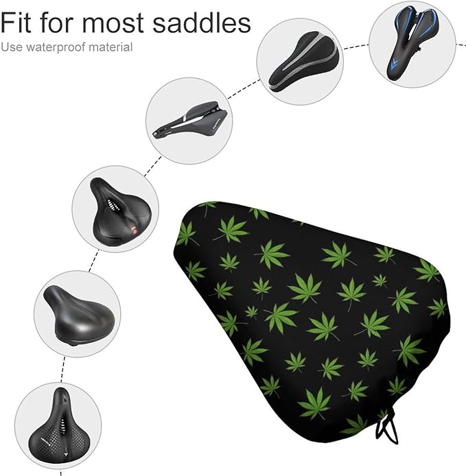 Adjustable Exercise Bike Seat Cover, Soft Cushion Indoor Outdoor Dust Resistant Protection