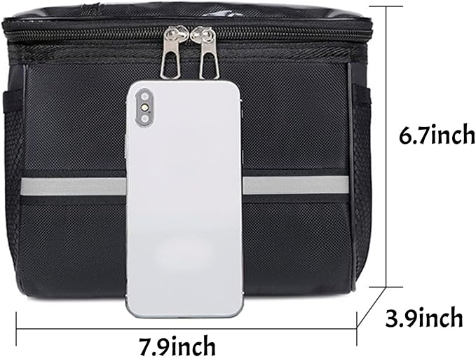 Holiberty Bike Handlebar Bag,Multifunctional Waterproof Mountain Bike Crossbar Front Bag,Basket Bicycle Front Phone Storage Pouch Bag,Professional Cycling Accessories for Outdoor Hiking Travel