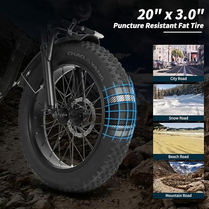 Electric Bike for Adults, 750W Long Range Foldable Ebike with One/Dual Removable Battery, 40-120 Mile/25-30MPH, 20"/16“ Fat Tire Electric Bicycle