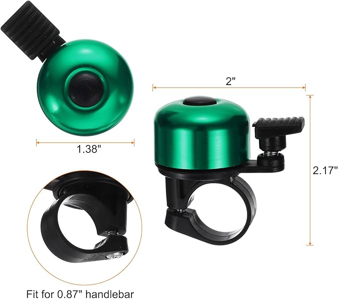 HARFINGTON Bike Bell Aluminum Mini Bicycle Bells with Loud Crisp Clear Sound Bike Ring Bell Bike Accessories for Adults Children Road Mountain Bike