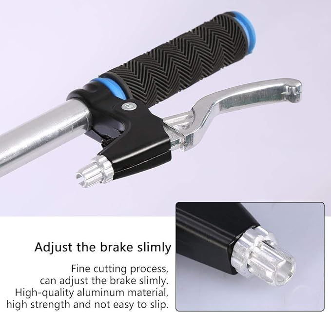 DISIWENE 1 Pair Bicycle Brake Lever, V-Brake Handlebar Aluminium Alloy Bike Brake Handle Universal 2.2cm for Most Bicycle, Road Bike, Mountain Bike (Silver)
