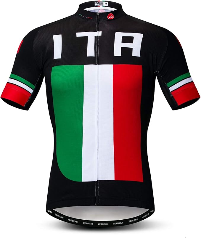 Men's Cycling Jerseys Tops Biking Shirts Short Sleeve Full Zipper Bike Clothing