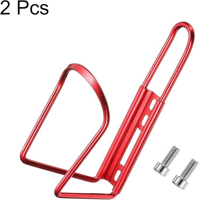 HARFINGTON Bicycle Water Bottle Cage Aluminum Basic Bike Universal Water Bottle Holder Mount with Screws for MTB Mountain Road Gravel