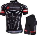 Men's Short Sleeve Breathable Cycling Jersey Set 3D Padded Bicycle Shorts Sportswear Suit Quick Dry