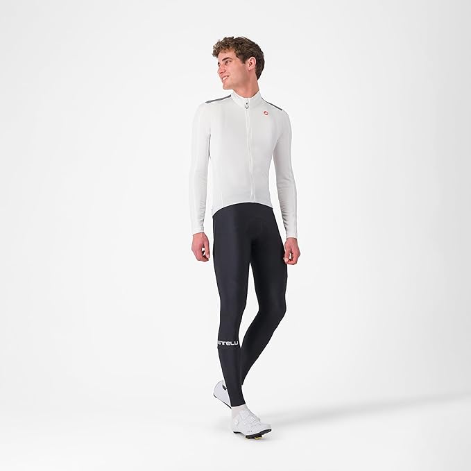 CASTELLI Men’s Puro 4 Jersey, Long Sleeve Mid-Weight Reflective Cycle Apparel for Early Morning Cool Road Cycling & Biking