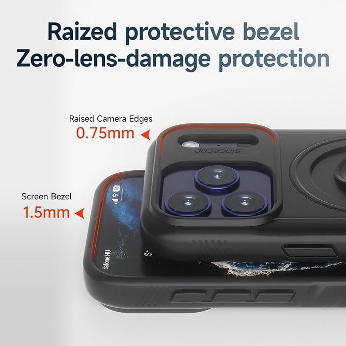 Bike Phone Case for iPhone 17 Pro – Shockproof & Slim with Built-in Lock, Compatible with Garmin-Style Mounts, Quick-Release for Road & MTB Cycling