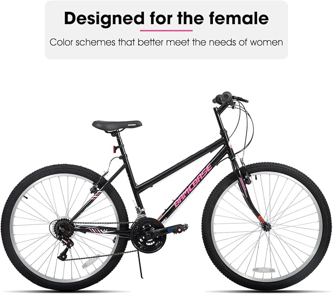 HILAND Adult 26 Inch Mountain Bike, Mens Womens Bicycle, High-Carbon Steel Frame Mountain Bicycle, Sport MTB for Adults, Multi-Color